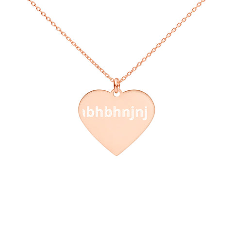 Engraved Silver Heart Necklace