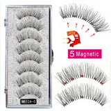 New MBA 5 Magnetic Eyelashes Curler Set Long 3D Mink Magnetic lashes Wear faux cils magnetique Natural Thick False Eyelashes