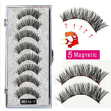New MBA 5 Magnetic Eyelashes Curler Set Long 3D Mink Magnetic lashes Wear faux cils magnetique Natural Thick False Eyelashes
