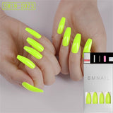 24pcs/Set Detachable Long Coffin Fake Nails European Rainbow Ballerina Full Nail Art Tips Colorful Beauty Artificial False Nails
