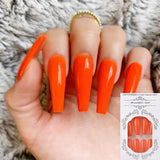 24pcs/Set Detachable Long Coffin Fake Nails European Rainbow Ballerina Full Nail Art Tips Colorful Beauty Artificial False Nails