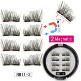 LEKOFO 8Pcs Magnetic Eyelashes With 2 magnetic lashes 3D False Natural For Mink Eye lashes Extension Long faux cils magnetique