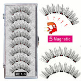 MB3K 5 magnetic eyelashes natural with 3D magnet handmade 8PCS magnetic lashes Tweezer Set Mink eye lashes faux cils magnetiqu