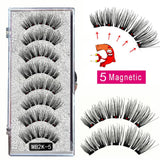 MB3K 5 magnetic eyelashes natural with 3D magnet handmade 8PCS magnetic lashes Tweezer Set Mink eye lashes faux cils magnetiqu