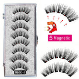 MB3K 5 magnetic eyelashes natural with 3D magnet handmade 8PCS magnetic lashes Tweezer Set Mink eye lashes faux cils magnetiqu