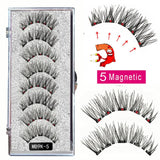 MB3K 5 magnetic eyelashes natural with 3D magnet handmade 8PCS magnetic lashes Tweezer Set Mink eye lashes faux cils magnetiqu