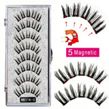 MB3K 5 magnetic eyelashes natural with 3D magnet handmade 8PCS magnetic lashes Tweezer Set Mink eye lashes faux cils magnetiqu