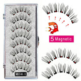 MB3K 5 magnetic eyelashes natural with 3D magnet handmade 8PCS magnetic lashes Tweezer Set Mink eye lashes faux cils magnetiqu