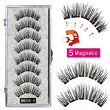 MB3K 5 magnetic eyelashes natural with 3D magnet handmade 8PCS magnetic lashes Tweezer Set Mink eye lashes faux cils magnetiqu