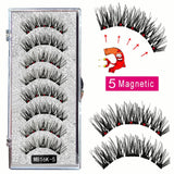 MB3K 5 magnetic eyelashes natural with 3D magnet handmade 8PCS magnetic lashes Tweezer Set Mink eye lashes faux cils magnetiqu