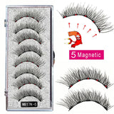 MB3K 5 magnetic eyelashes natural with 3D magnet handmade 8PCS magnetic lashes Tweezer Set Mink eye lashes faux cils magnetiqu