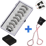 MB3K 5 magnetic eyelashes natural with 3D magnet handmade 8PCS magnetic lashes Tweezer Set Mink eye lashes faux cils magnetiqu